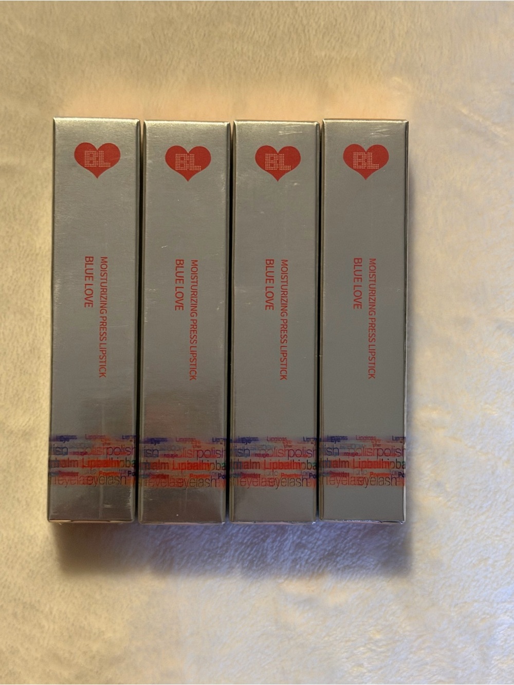 BLUE LOVE 4PC Moisturizing Press Lipstick (05#+06#+07#+08#)